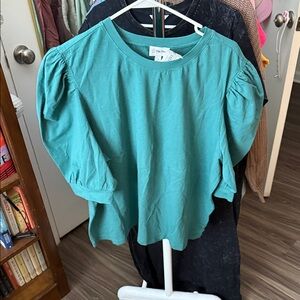 Teal Long Sleeve Women's Top